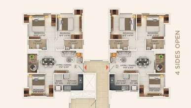 3 BHK Floor Plan